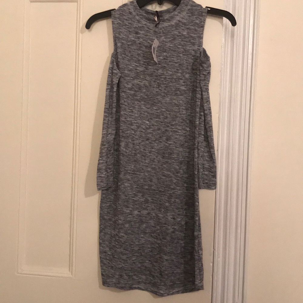 Grey sweater dress